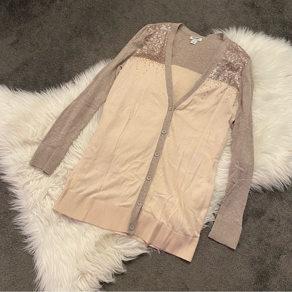 Old Navy Blush and Tan Women's Long Cardigan
